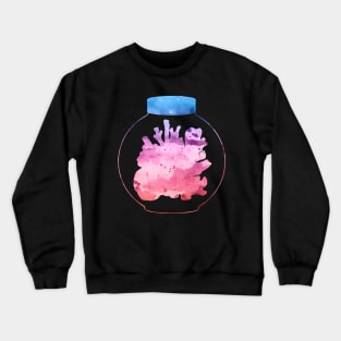 Corals in Mason Jar | Ocean | Living Coral Purple Blue Gradient Crewneck Sweatshirt